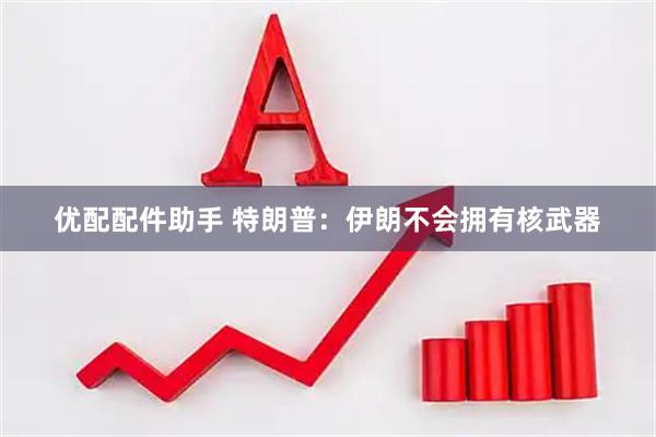 优配配件助手 特朗普：伊朗不会拥有核武器